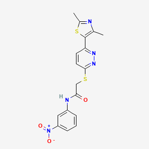 2-((6-(2,4-dimethylthiazol-5-yl)pyridazin-3-yl)thio)-N-(3-nitrophenyl)acetamide
