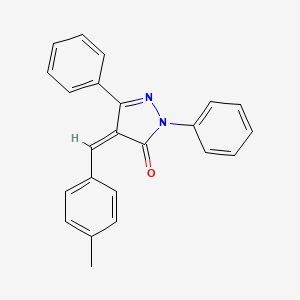 molecular formula C23H18N2O B3013588 (4Z)-4-[(4-methylphenyl)methylidene]-2,5-diphenylpyrazol-3-one CAS No. 39143-16-3