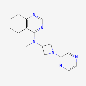 molecular formula C16H20N6 B3013592 N-Methyl-N-(1-pyrazin-2-ylazetidin-3-yl)-5,6,7,8-tetrahydroquinazolin-4-amine CAS No. 2415540-87-1