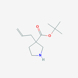molecular formula C12H21NO2 B3013596 Tert-butyl 3-prop-2-enylpyrrolidine-3-carboxylate CAS No. 2248337-69-9