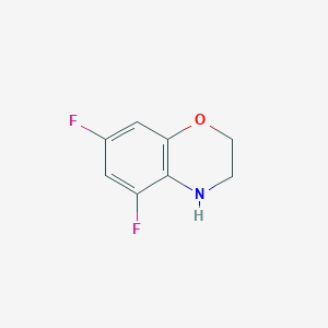 molecular formula C8H7F2NO B3013614 5,7-Difluoro-3,4-dihydro-2H-benzo[b][1,4]oxazine CAS No. 1355969-64-0
