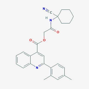 molecular formula C27H27N3O3 B3013616 [2-[(1-Cyanocyclohexyl)amino]-2-oxoethyl] 2-(2,4-dimethylphenyl)quinoline-4-carboxylate CAS No. 926389-76-6