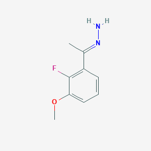 molecular formula C9H11FN2O B3013617 [1-(2-氟-3-甲氧基苯基)乙烯基]肼 CAS No. 2055119-87-2