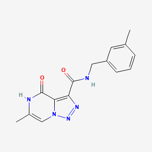 B3013622 6-methyl-N-(3-methylbenzyl)-4-oxo-4,5-dihydro[1,2,3]triazolo[1,5-a]pyrazine-3-carboxamide CAS No. 1775356-20-1