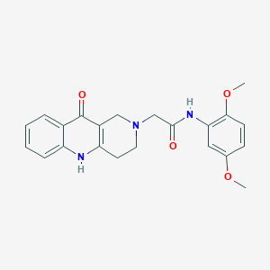 molecular formula C22H23N3O4 B3013629 N-(2,5-dimethoxyphenyl)-2-(10-oxo-3,4-dihydrobenzo[b][1,6]naphthyridin-2(1H,5H,10H)-yl)acetamide CAS No. 1251559-43-9