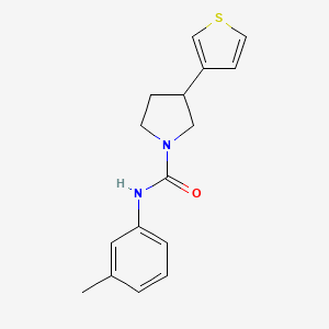 molecular formula C16H18N2OS B3013634 3-(thiophen-3-yl)-N-(m-tolyl)pyrrolidine-1-carboxamide CAS No. 2210137-55-4