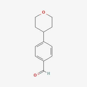 molecular formula C12H14O2 B3013646 4-(Oxan-4-YL)benzaldehyde CAS No. 1276024-97-5