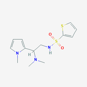 molecular formula C13H19N3O2S2 B3013649 N-(2-(dimethylamino)-2-(1-methyl-1H-pyrrol-2-yl)ethyl)thiophene-2-sulfonamide CAS No. 1049474-19-2