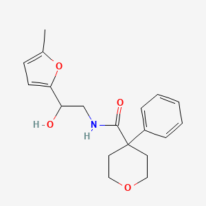 molecular formula C19H23NO4 B3013678 N-(2-羟基-2-(5-甲基呋喃-2-基)乙基)-4-苯基四氢-2H-吡喃-4-甲酰胺 CAS No. 1226457-11-9