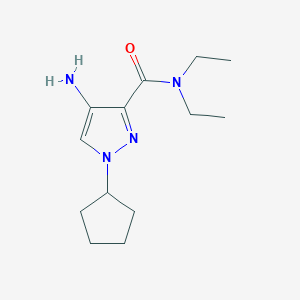 molecular formula C13H22N4O B3013685 4-Amino-1-cyclopentyl-N,N-diethyl-1H-pyrazole-3-carboxamide CAS No. 2101198-51-8