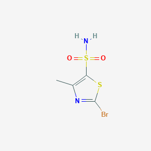molecular formula C4H5BrN2O2S2 B3013689 2-溴-4-甲基-1,3-噻唑-5-磺酰胺 CAS No. 1936186-39-8