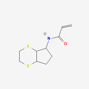 molecular formula C10H15NOS2 B3013704 N-(3,4a,5,6,7,7a-Hexahydro-2H-cyclopenta[b][1,4]dithiin-5-yl)prop-2-enamide CAS No. 2224133-45-1