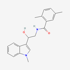 molecular formula C20H22N2O2 B3013715 N-[2-hydroxy-2-(1-methyl-1H-indol-3-yl)ethyl]-2,5-dimethylbenzamide CAS No. 1448045-15-5