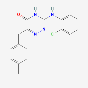 3-((2-chlorophenyl)amino)-6-(4-methylbenzyl)-1,2,4-triazin-5(4H)-one