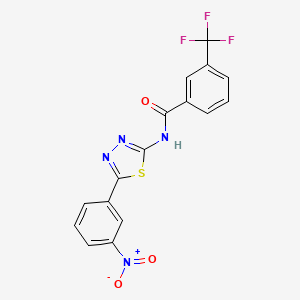N-[5-(3-nitrophenyl)-1,3,4-thiadiazol-2-yl]-3-(trifluoromethyl)benzamide