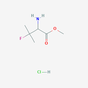 molecular formula C6H13ClFNO2 B3013730 Methyl 2-amino-3-fluoro-3-methylbutanoate hydrochloride CAS No. 1268883-34-6