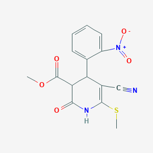 Methyl 5-cyano-6-(methylthio)-4-(2-nitrophenyl)-2-oxo-1,2,3,4-tetrahydropyridine-3-carboxylate