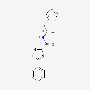 5-phenyl-N-(1-(thiophen-2-yl)propan-2-yl)isoxazole-3-carboxamide