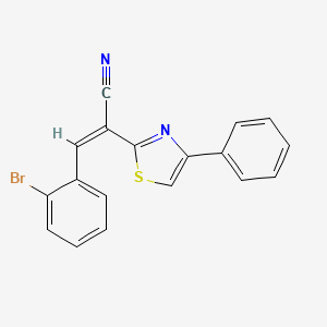 (Z)-3-(2-bromophenyl)-2-(4-phenylthiazol-2-yl)acrylonitrile