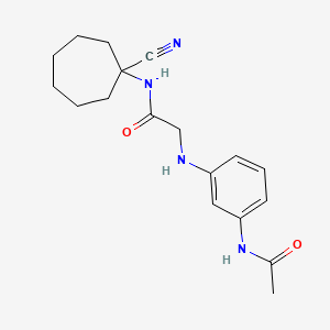 N-(1-cyanocycloheptyl)-2-[(3-acetamidophenyl)amino]acetamide