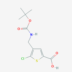 4-(((tert-Butoxycarbonyl)amino)methyl)-5-chlorothiophene-2-carboxylic acid