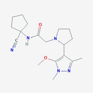 N-(1-cyanocyclopentyl)-2-[2-(5-methoxy-1,3-dimethyl-1H-pyrazol-4-yl)pyrrolidin-1-yl]acetamide