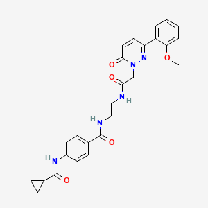 4-(cyclopropanecarboxamido)-N-(2-(2-(3-(2-methoxyphenyl)-6-oxopyridazin-1(6H)-yl)acetamido)ethyl)benzamide