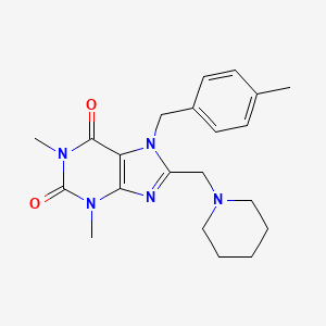 1,3-dimethyl-7-(4-methylbenzyl)-8-(piperidin-1-ylmethyl)-3,7-dihydro-1H-purine-2,6-dione