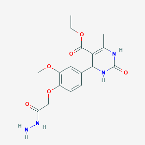 Ethyl 4-[4-(2-hydrazino-2-oxoethoxy)-3-methoxyphenyl]-6-methyl-2-oxo-1,2,3,4-tetrahydropyrimidine-5-carboxylate