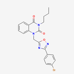 1-((3-(4-bromophenyl)-1,2,4-oxadiazol-5-yl)methyl)-3-butylquinazoline-2,4(1H,3H)-dione