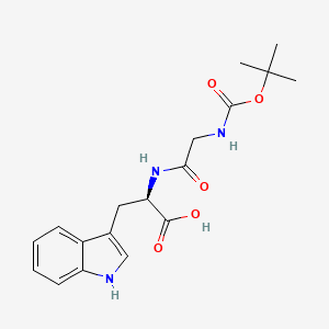(2R)-3-(1H-Indol-3-yl)-2-[[2-[(2-methylpropan-2-yl)oxycarbonylamino]acetyl]amino]propanoic acid