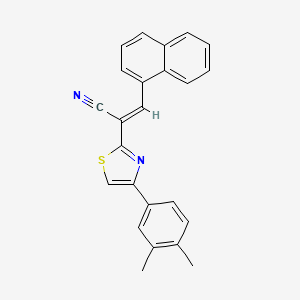 (E)-2-(4-(3,4-dimethylphenyl)thiazol-2-yl)-3-(naphthalen-1-yl)acrylonitrile
