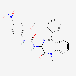 1-(1-methyl-2-oxo-5-phenyl-2,3-dihydro-1H-1,4-diazepin-3-yl)-3-(2-methoxy-4-nitrophenyl)urea