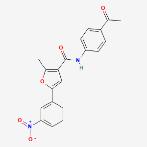 N-(4-acetylphenyl)-2-methyl-5-(3-nitrophenyl)furan-3-carboxamide