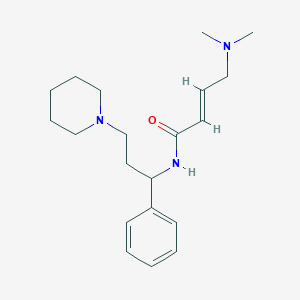 (E)-4-(Dimethylamino)-N-(1-phenyl-3-piperidin-1-ylpropyl)but-2-enamide