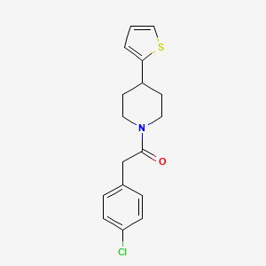 2-(4-Chlorophenyl)-1-(4-(thiophen-2-yl)piperidin-1-yl)ethanone