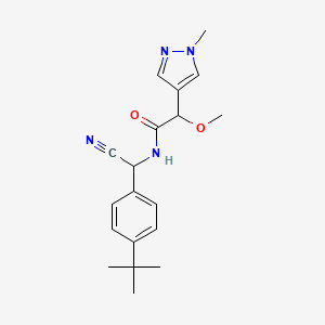 molecular formula C19H24N4O2 B3013790 N-[(4-tert-butylphenyl)(cyano)methyl]-2-methoxy-2-(1-methyl-1H-pyrazol-4-yl)acetamide CAS No. 2094400-85-6