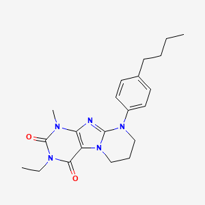 9-(4-butylphenyl)-3-ethyl-1-methyl-7,8-dihydro-6H-purino[7,8-a]pyrimidine-2,4-dione