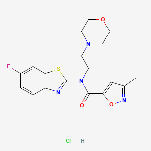 N-(6-fluorobenzo[d]thiazol-2-yl)-3-methyl-N-(2-morpholinoethyl)isoxazole-5-carboxamide hydrochloride