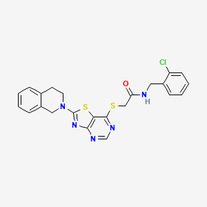 N-(2-chlorobenzyl)-2-((2-(3,4-dihydroisoquinolin-2(1H)-yl)thiazolo[4,5-d]pyrimidin-7-yl)thio)acetamide