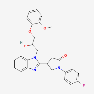 1-(4-fluorophenyl)-4-{1-[2-hydroxy-3-(2-methoxyphenoxy)propyl]-1H-benzimidazol-2-yl}pyrrolidin-2-one