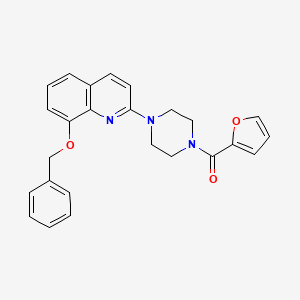molecular formula C25H23N3O3 B3013824 (4-(8-(苄氧基)喹啉-2-基)哌嗪-1-基)(呋喃-2-基)甲酮 CAS No. 941954-94-5