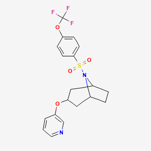(1R,5S)-3-(pyridin-3-yloxy)-8-((4-(trifluoromethoxy)phenyl)sulfonyl)-8-azabicyclo[3.2.1]octane