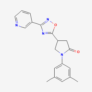 molecular formula C19H18N4O2 B3013827 1-(3,5-Dimethylphenyl)-4-(3-(pyridin-3-yl)-1,2,4-oxadiazol-5-yl)pyrrolidin-2-one CAS No. 941906-54-3