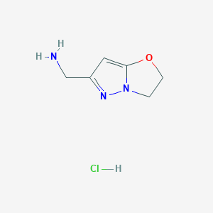 {2,3-Dihydropyrazolo[5,1-b]oxazol-6-yl}methanamine hydrochloride