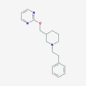 B3013835 2-[[1-(2-Phenylethyl)piperidin-3-yl]methoxy]pyrimidine CAS No. 2379985-36-9