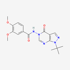molecular formula C18H21N5O4 B3013839 N-(1-(tert-butyl)-4-oxo-1H-pyrazolo[3,4-d]pyrimidin-5(4H)-yl)-3,4-dimethoxybenzamide CAS No. 899945-18-7