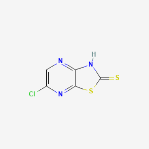 molecular formula C5H2ClN3S2 B3013843 6-Chloro-3H-[1,3]thiazolo[4,5-b]pyrazine-2-thione CAS No. 2567504-74-7