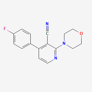 molecular formula C16H14FN3O B3013847 4-(4-Fluorophenyl)-2-morpholinonicotinonitrile CAS No. 478245-84-0