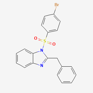 molecular formula C20H15BrN2O2S B3013848 2-benzyl-1-[(4-bromophenyl)sulfonyl]-1H-benzimidazole CAS No. 400064-69-9